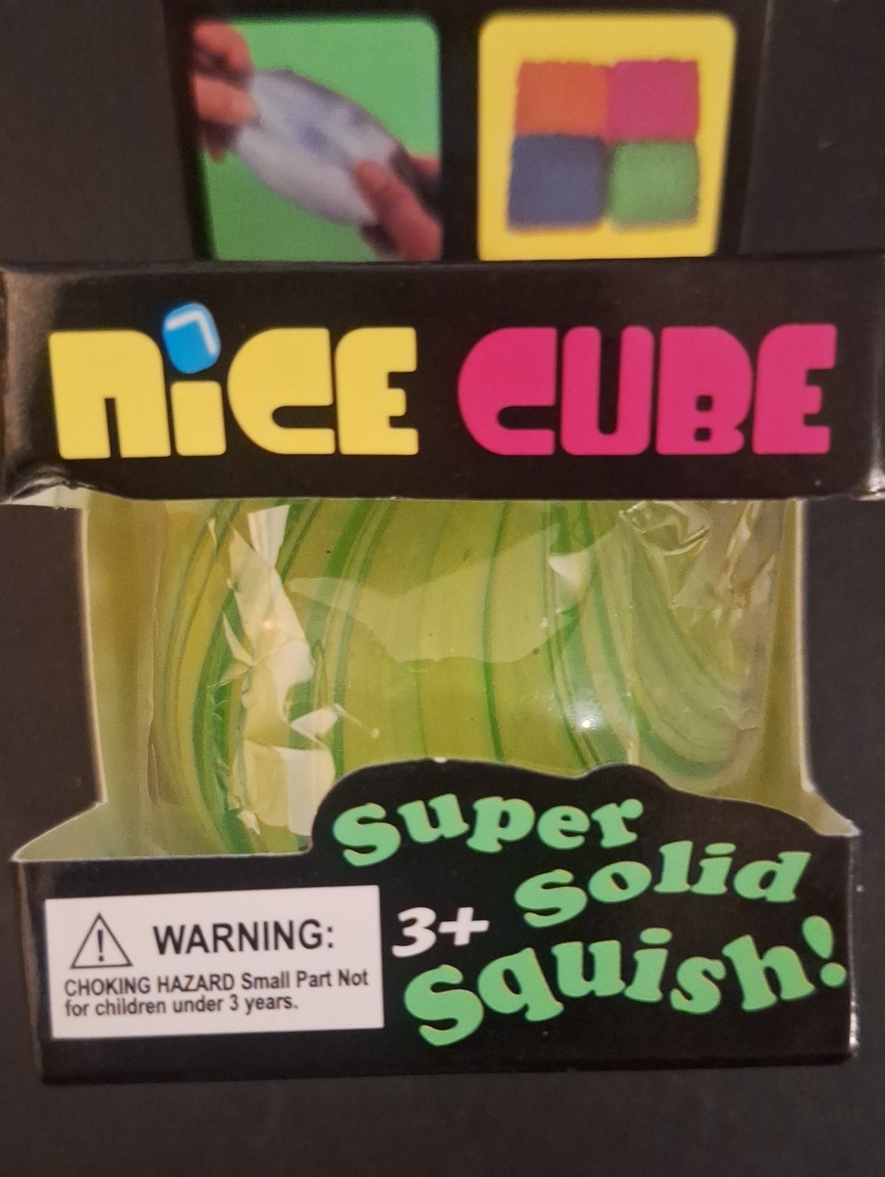 Nice Cube Super Solid Squish Toy - Green Striped